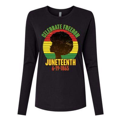 Celebrate Freedom Juneteenth 6-19-1865 Womens Cotton Relaxed Long Sleeve T-Shirt