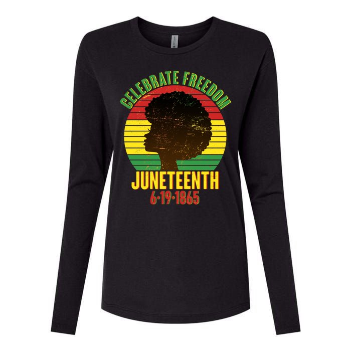 Celebrate Freedom Juneteenth 6-19-1865 Womens Cotton Relaxed Long Sleeve T-Shirt