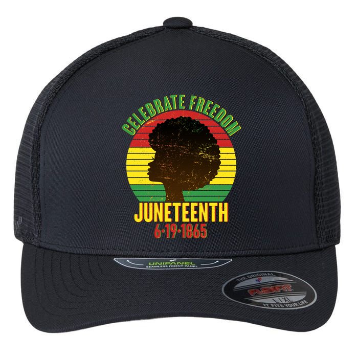 Celebrate Freedom Juneteenth 6-19-1865 Flexfit Unipanel Trucker Cap