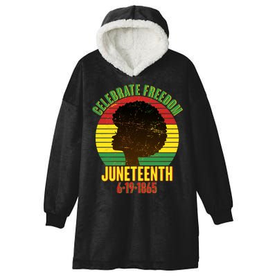 Celebrate Freedom Juneteenth 6-19-1865 Hooded Wearable Blanket