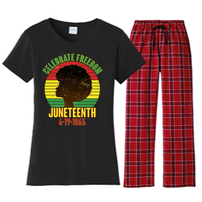 Celebrate Freedom Juneteenth 6-19-1865 Women's Flannel Pajama Set