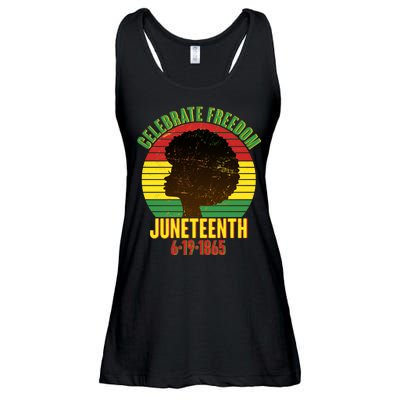 Celebrate Freedom Juneteenth 6-19-1865 Ladies Essential Flowy Tank