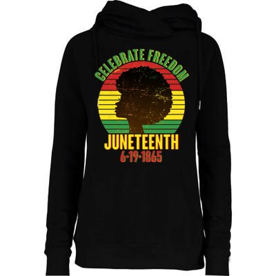 Celebrate Freedom Juneteenth 6-19-1865 Womens Funnel Neck Pullover Hood