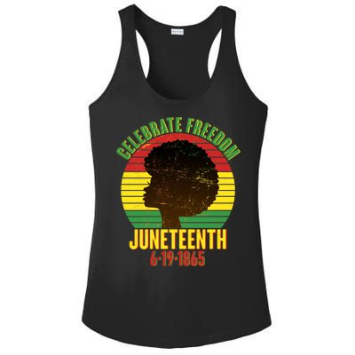 Celebrate Freedom Juneteenth 6-19-1865 Ladies PosiCharge Competitor Racerback Tank