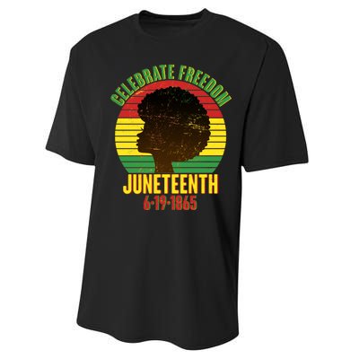 Celebrate Freedom Juneteenth 6-19-1865 Performance Sprint T-Shirt