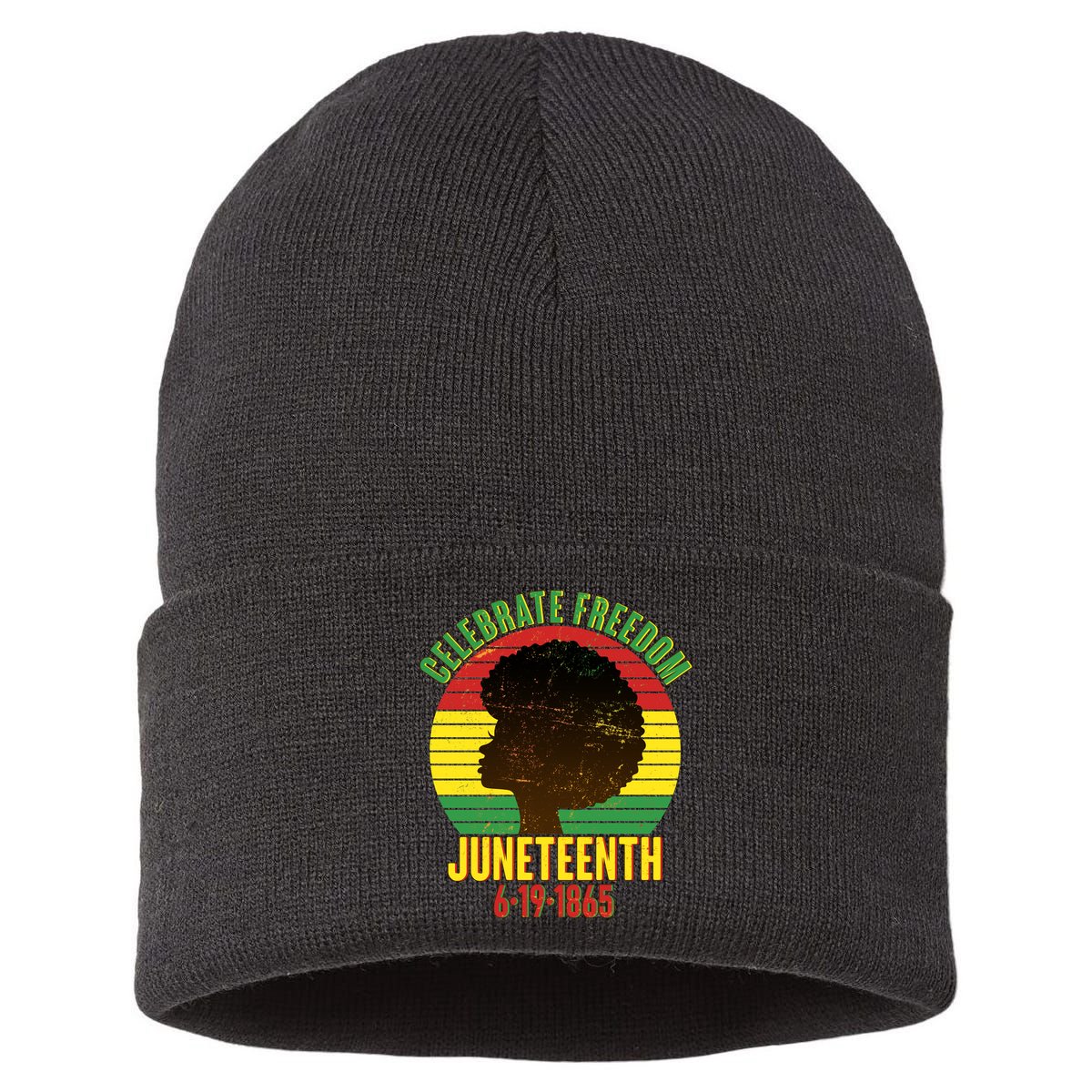 Celebrate Freedom Juneteenth 6-19-1865 Sustainable Knit Beanie