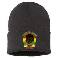 Celebrate Freedom Juneteenth 6-19-1865 Sustainable Knit Beanie