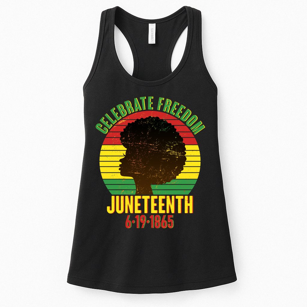 Celebrate Freedom Juneteenth 6-19-1865 Womens Tank Top