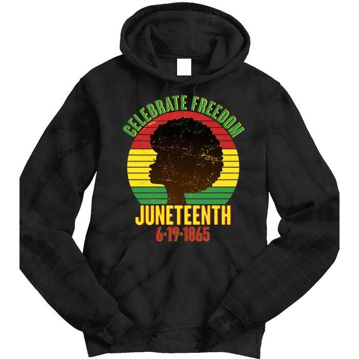 Celebrate Freedom Juneteenth 6-19-1865 Tie Dye Hoodie