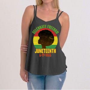 Celebrate Freedom Juneteenth 6-19-1865 Women's Strappy Tank