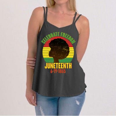 Celebrate Freedom Juneteenth 6-19-1865 Women's Strappy Tank