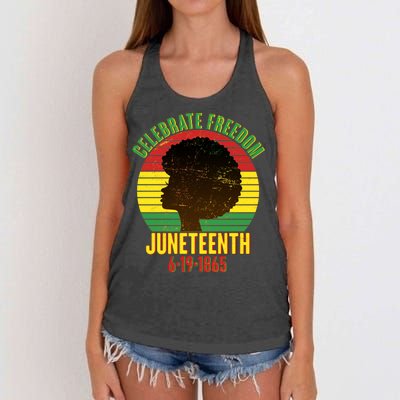 Celebrate Freedom Juneteenth 6-19-1865 Women's Knotted Racerback Tank