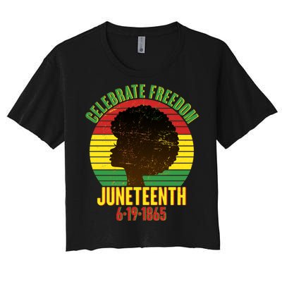 Celebrate Freedom Juneteenth 6-19-1865 Women's Crop Top Tee