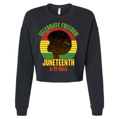 Celebrate Freedom Juneteenth 6-19-1865 Cropped Pullover Crew