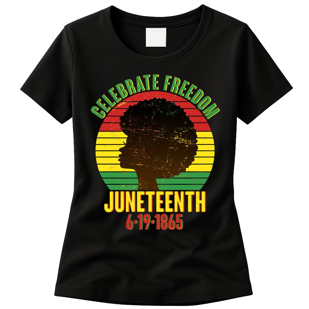 Celebrate Freedom Juneteenth 6-19-1865 Womens T-Shirt