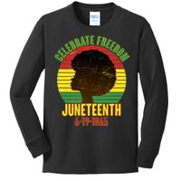 Celebrate Freedom Juneteenth 6-19-1865 Kids Long Sleeve Shirt