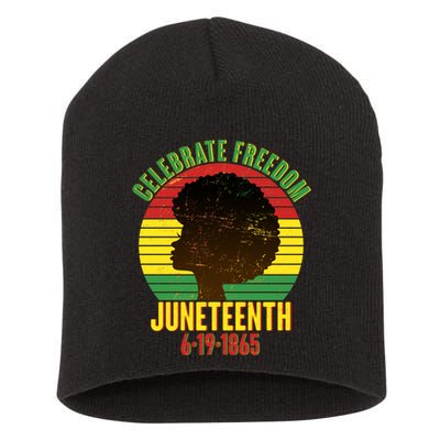 Celebrate Freedom Juneteenth 6-19-1865 Short Acrylic Beanie