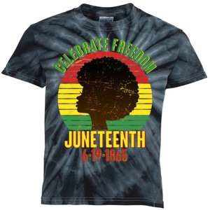 Celebrate Freedom Juneteenth 6-19-1865 Kids Tie-Dye T-Shirt