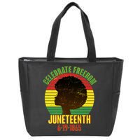 Celebrate Freedom Juneteenth 6-19-1865 Zip Tote Bag