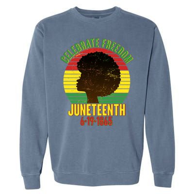 Celebrate Freedom Juneteenth 6-19-1865 Garment-Dyed Sweatshirt