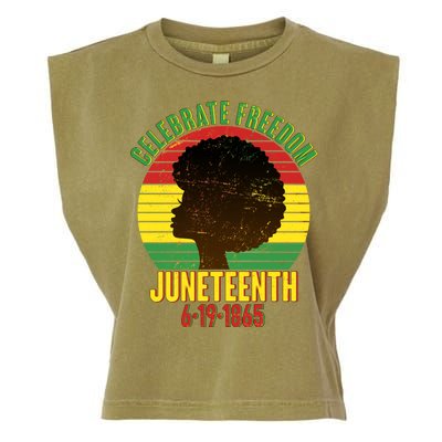 Celebrate Freedom Juneteenth 6-19-1865 Garment-Dyed Women's Muscle Tee