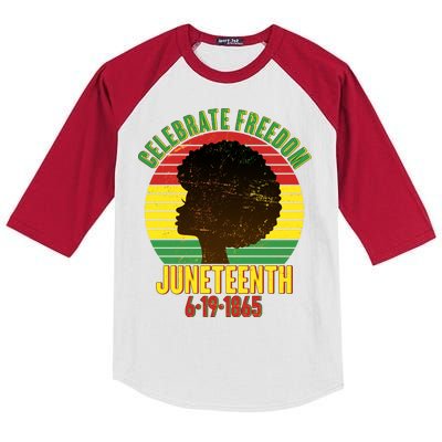 Celebrate Freedom Juneteenth 6-19-1865 Kids Colorblock Raglan Jersey