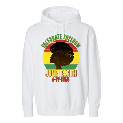 Celebrate Freedom Juneteenth 6-19-1865 Garment-Dyed Fleece Hoodie