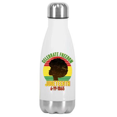 Celebrate Freedom Juneteenth 6-19-1865 Stainless Steel Insulated Water Bottle