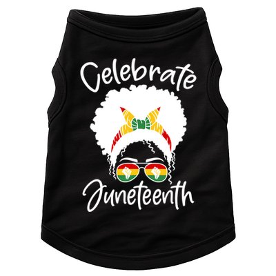 Celebrate Juneteenth Afro Bandana Traditional Colors Doggie Tank