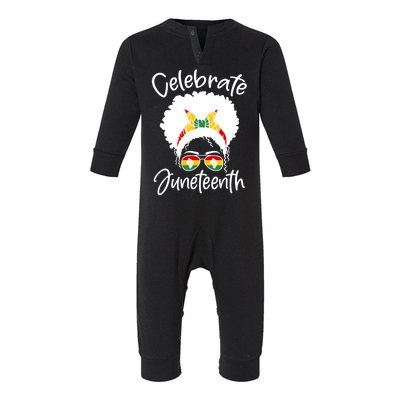 Celebrate Juneteenth Afro Bandana Traditional Colors Infant Fleece One Piece