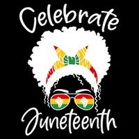 Celebrate Juneteenth Afro Bandana Traditional Colors Drawstring Bag