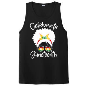 Celebrate Juneteenth Afro Bandana Traditional Colors PosiCharge Competitor Tank