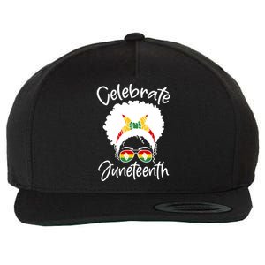 Celebrate Juneteenth Afro Bandana Traditional Colors Wool Snapback Cap