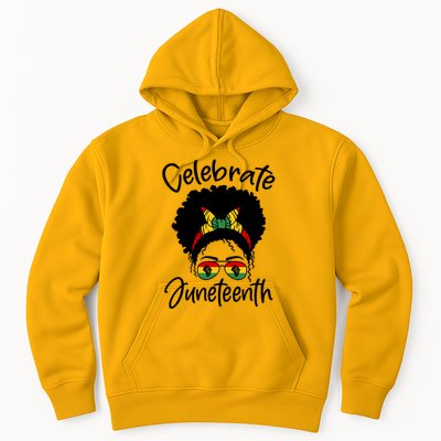 Celebrate Juneteenth Afro Bandana Traditional Colors Hoodie
