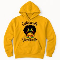 Celebrate Juneteenth Afro Bandana Traditional Colors Hoodie