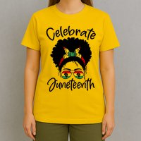Celebrate Juneteenth Afro Bandana Traditional Colors T-Shirt