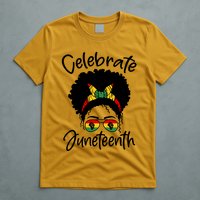 Celebrate Juneteenth Afro Bandana Traditional Colors T-Shirt
