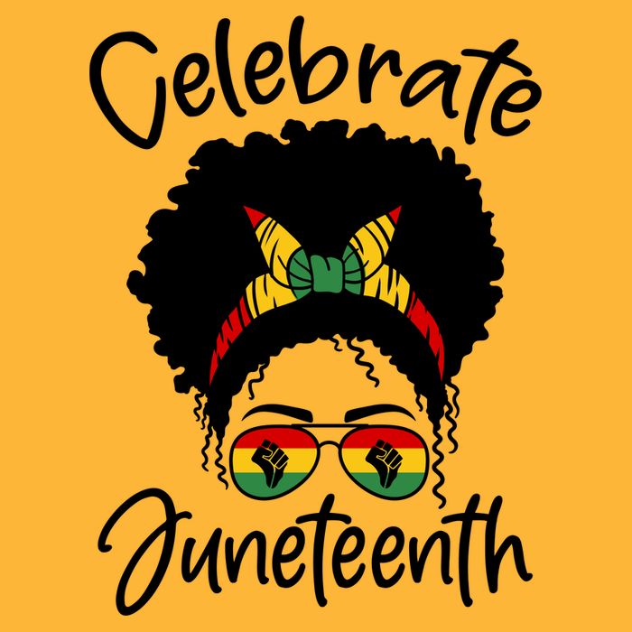 Celebrate Juneteenth Afro Bandana Traditional Colors T-Shirt