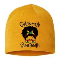 Celebrate Juneteenth Afro Bandana Traditional Colors Sustainable Beanie