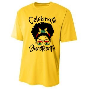 Celebrate Juneteenth Afro Bandana Traditional Colors Performance Sprint T-Shirt