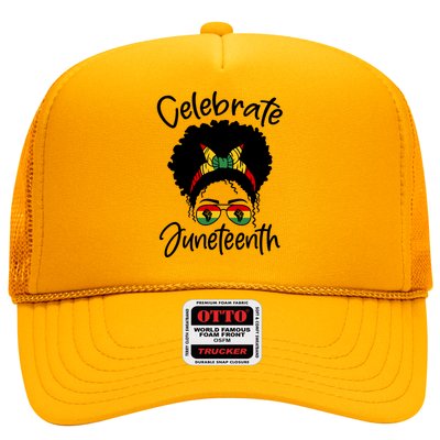 Celebrate Juneteenth Afro Bandana Traditional Colors Trucker Hat