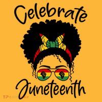 Celebrate Juneteenth Afro Bandana Traditional Colors Kids T-Shirt