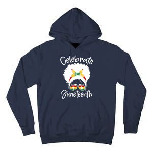 Celebrate Juneteenth Afro Bandana Traditional Colors Tall Hoodie