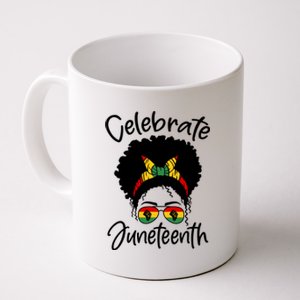 Celebrate Juneteenth Afro Bandana Traditional Colors Coffee Mug