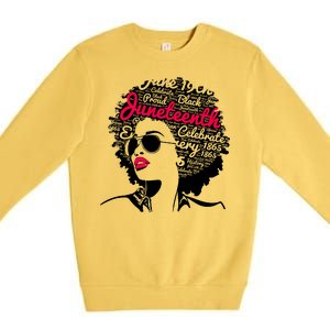 Celebrate Juneteenth June 19th Black History Premium Crewneck Sweatshirt