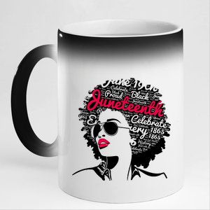 Celebrate Juneteenth June 19th Black History 11oz Black Color Changing Mug