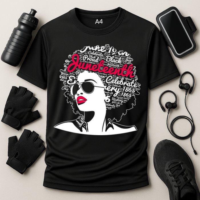 Celebrate Juneteenth June 19th Black History Cooling Performance Crew T-Shirt