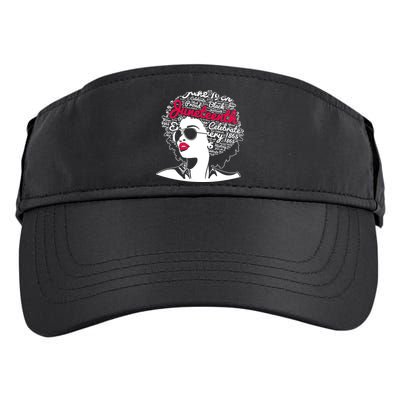 Celebrate Juneteenth June 19th Black History Adult Drive Performance Visor