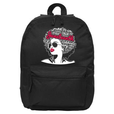 Celebrate Juneteenth June 19th Black History 16 in Basic Backpack