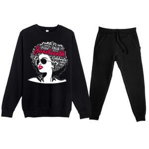 Celebrate Juneteenth June 19th Black History Premium Crewneck Sweatsuit Set